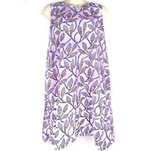 Roberta Roller Rabbit Floral Wheat Print Sleeveless A-Line Mini Dress Size XS